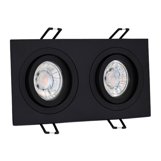 Ugradna dupla svetiljka crna pravougaona M206018 Mitea Lighting