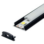 Fleksibilni aluminijumski (savitljiv) profil za LED trake crni 6x18x2000mm set sa difuzorom M640-C Mitea Lighting