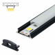 Fleksibilni aluminijumski (savitljiv) profil za LED trake crni 6x18x2000mm set sa difuzorom M640-C Mitea Lighting