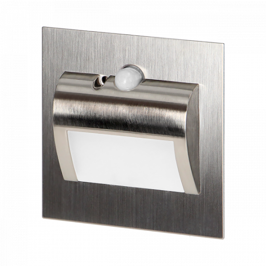 Zidna lampa saten nikl 1.5W 4000K 12VDC LED sa senzorom pokreta-bez napajanja DRACO AD-OS-6164LR4/N Adviti