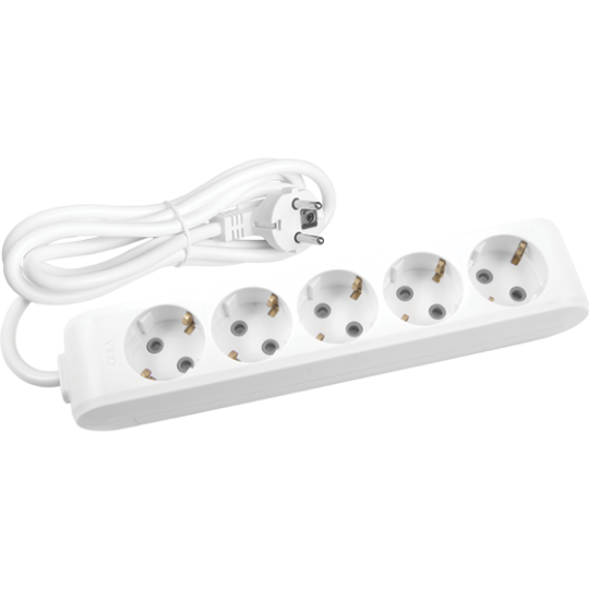 Priklj.prenosna bela petostruka 5Mx5m 3x1,5mm2 16A 250V WLTB0455-2WH EU4 X-tendia Panasonic