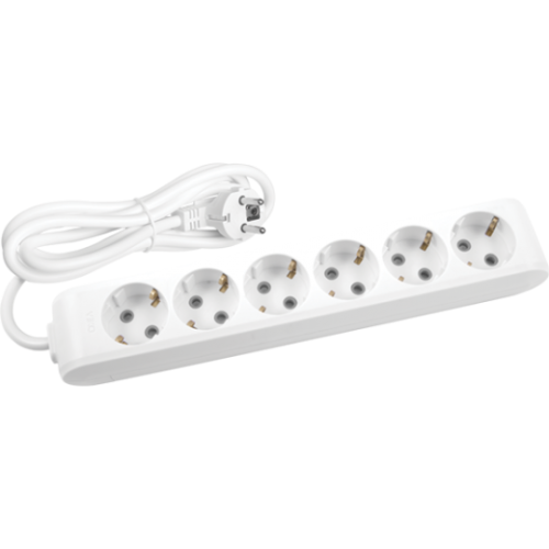Priklj.prenosna bela šestostruka 6Mx3m 3x1,5mm2 16A 250V WLTB0463-2WH EU4 X-tendia Panasonic