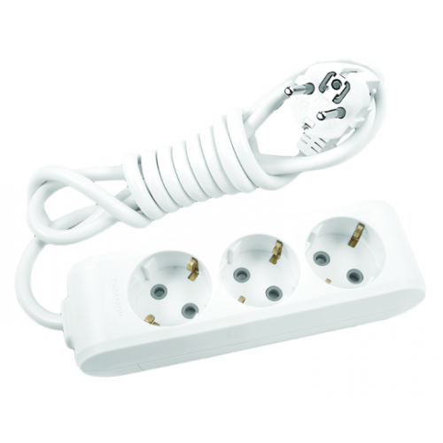 Priklj.prenosna trostruka 3Mx2m 3x1,5mm2 16A 250V WLTB0432-2WH EU4 X-tendia bela Panasonic