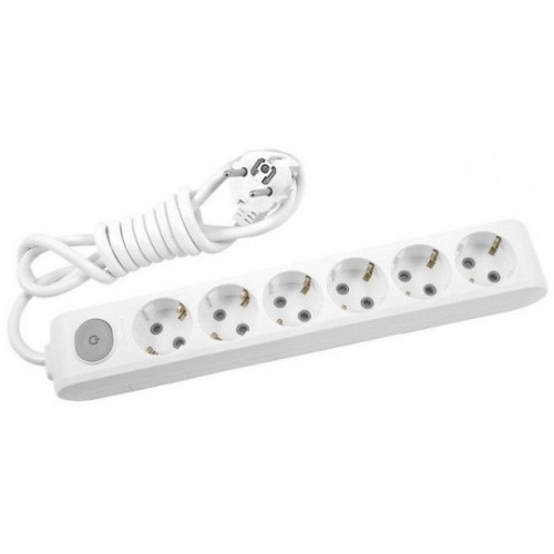 Priklj.prenosna šestostruka sa prek. 6MPx2m 3x1,5mm2 16A 250V WLTA0462-2WH EU4 X-tendia bela Panasonic