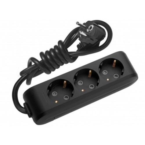 Priklj.prenosna trostruka 3Mx2m 3x1,5mm2 16A 250V WLTB0432-2BL EU4 X-tendia crna Panasonic