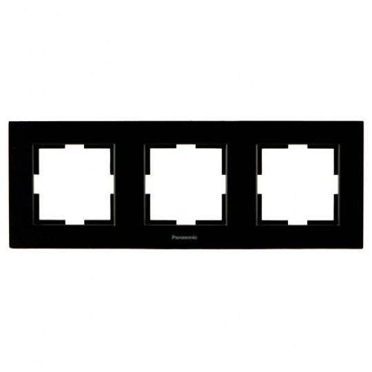 Okvir crni trostruki horizontalni WKTF0803-2BL EU4, Karre Plus Panasonic
