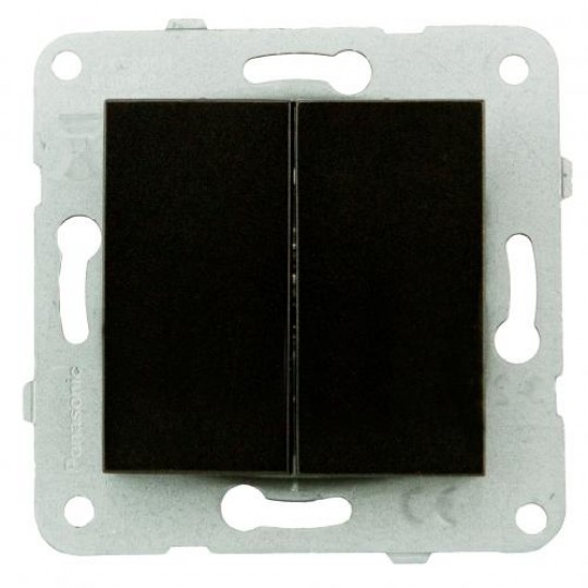 Serijski prekidač crni vijčani 10A 250V WKTT0009-2BL EU4 Karre Plus Panasonic