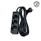 Priključnica crna 16A 250V 3680W 3x1.5mm2 prenosna nerastavna trostruka (produžni kabl) ME-PR3-3M DZ Mitea Electric