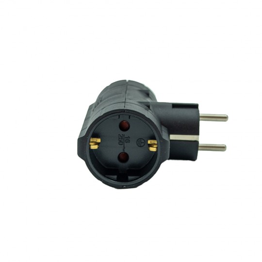 Dvostruki T razvodnik crni 16A 250V 3680W PM-41-C T2