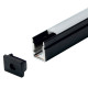 Aluminijumski profil za LED trake crni nadgradni 10x13x2000mm set sa difuzorom MA624-C Mitea Lighting