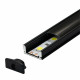 Aluminijumski profil za LED trake crni nadgradni 7x17.4x2000mm set sa crnim difuzorom M509-CC Mitea Lighting