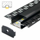 Aluminijumski profil za LED trake crni 14x61x2000mm ugradni set sa crnim difuzorom MA6114-CC Mitea Lighting