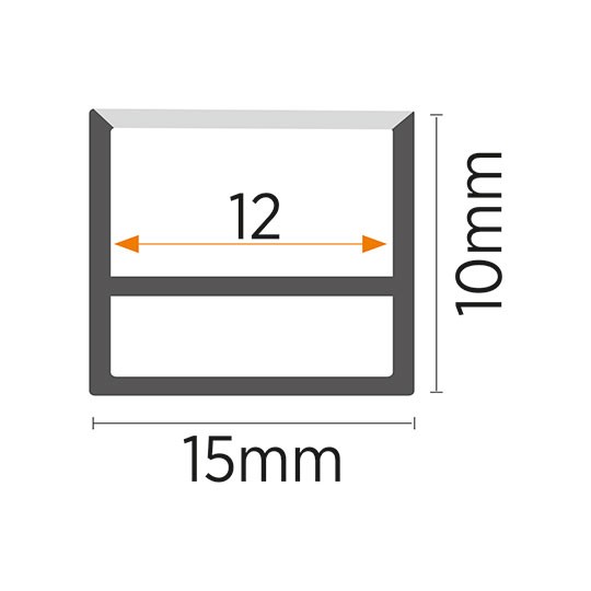 Profil za LED trake IP65 15x10mm sa difuzorom 10m silikonski neon MN15x10