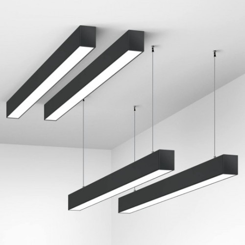Visilica crna 24W 220~240V 4000K L1200 x W50 x H60mm LED linearna svetiljka (ili nadgradna) 2200lm M109051-C