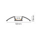 Aluminijumski profil za LED trake crni podni set sa difuzorom 7.8x52x2000mm MA608-C Mitea Lighting