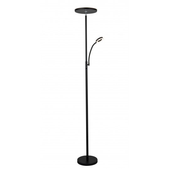 Podna lampa crna LED 27W+7W LED CCT 3000-6000K sa TOUCH dimerom 2200+500lm M71-C