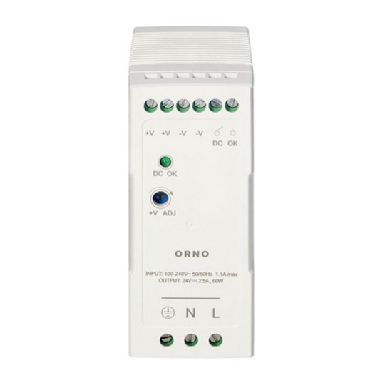 Napajanje industrijsko 24V DC 2.5A 60W za DIN šinu IP27, PVC kućište OR-PSU-1663 Orno