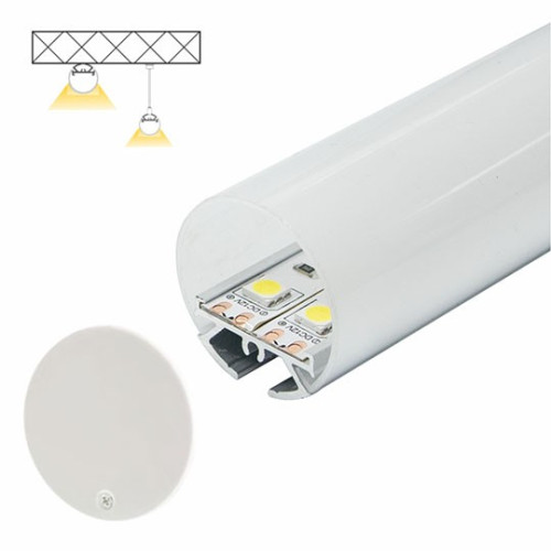 Aluminijumski profil viseći za LED trake 30x2000mm sa difuzorom 2m + 2 sajle od 1m MA636 Mitea Lighting