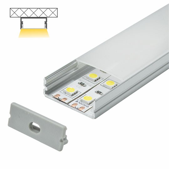Aluminijumski profil za LED trake 10x30x2000mm sa difuzorom 2m MA619