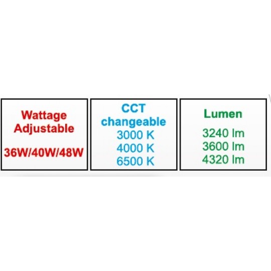 LED panel beli 36-40-48W 9u1 3CCT 3000/4000/6500K ram ugradni 595x595 (600x600) BACKSIDE LIGHT ~4320lm M203427-B1