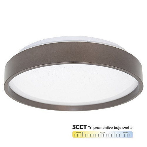 LED plafonjera braon 15W 220~240V 3CCT 3000/4000/6500K fi260mm SMD M205540-BR