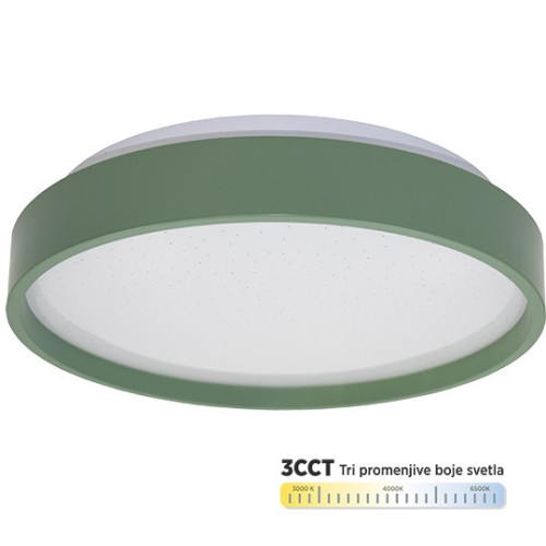 LED plafonjera zelena 15W 220~240V 3CCT 3000/4000/6500K fi260mm SMD M205540-Z