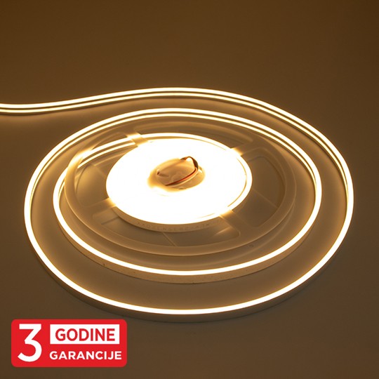 SMD LED neon FLEX traka 8W/1m 24V 3000K IP67 5m kotur 4x10mm 120 LED/1m 3Y MLV-2835-120-ML