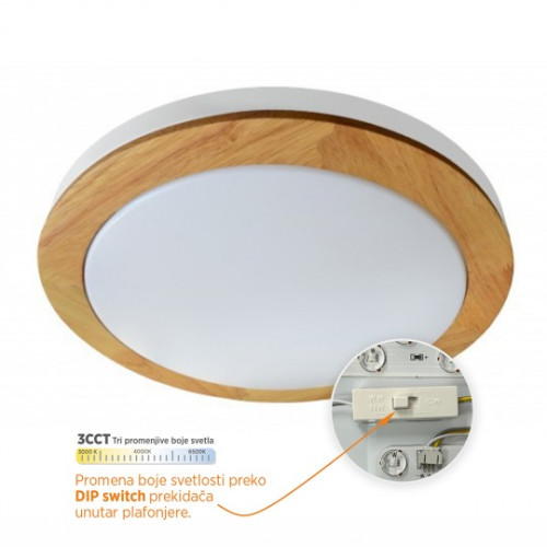 LED plafonjera 18W SMD DIP switch 3000-6500K fi330mm M205422-CCT