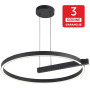 Visilica crna LED 36W 3000K peščano 3Y M10956 Mitea Lighting