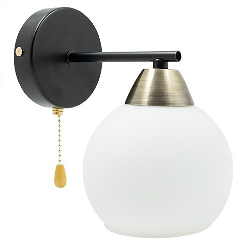 Zidna lampa crna + zlatna + bela 1xE27 max.60W 220V M11090-1Z