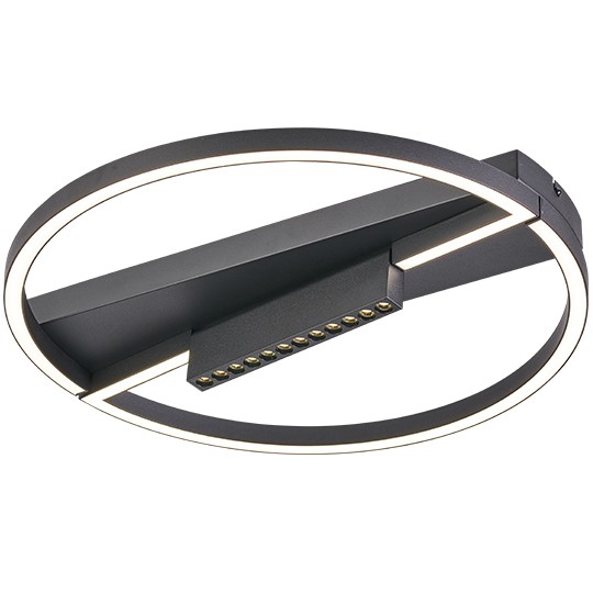 LED plafonska lampa crna 30W 3000K peščano 3Y M10937