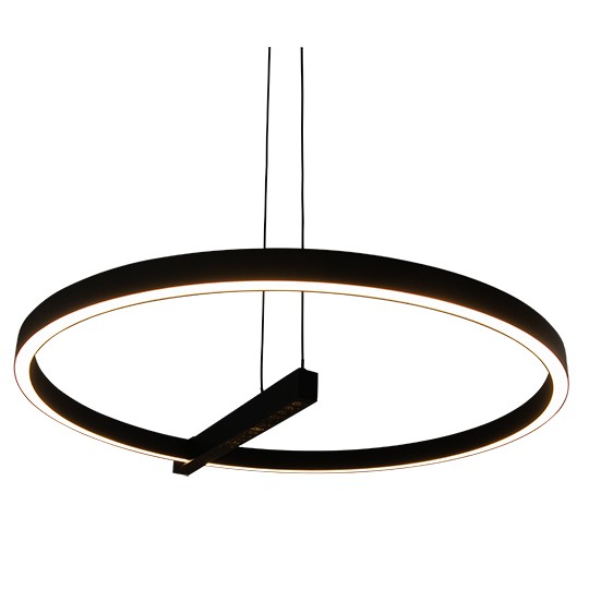 Visilica crna LED 36W 3000K peščano 3Y M10956 Mitea Lighting
