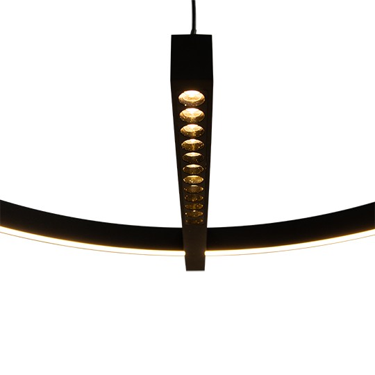 Visilica crna LED 36W 3000K peščano 3Y M10956 Mitea Lighting