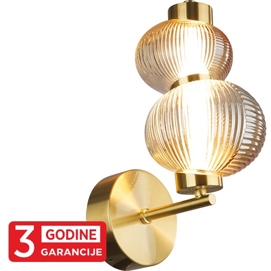 Zidna lampa zlatna NIMBUS MAW9401-1B 1x8W 3000K + amber LED 3Y