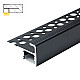 Aluminijumski profil za LED trake crni 22x40x2000mm za pločice/stepenice sa difuzorom 2m MA06-C Mitea Lighting