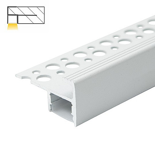 Aluminijumski profil za LED trake beli 22x40x2000mm za pločice/stepenice sa difuzorom 2m MA06-W Mitea Lighting