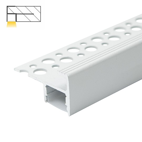 Aluminijumski profil za LED trake beli 22x40x2000mm za pločice/stepenice sa difuzorom 2m MA06-W Mitea Lighting