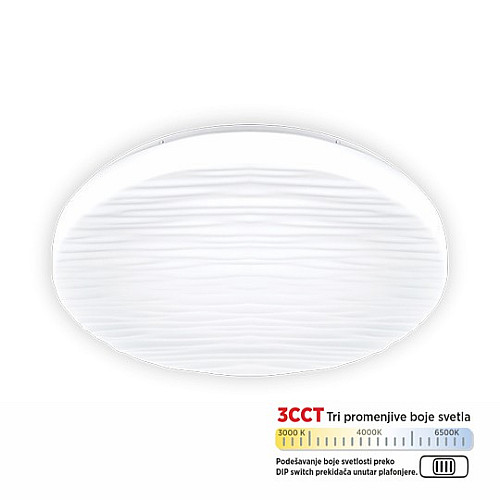 LED plafonjera bela 15W 200~240V 3CCT DIP switch 3000/4000/6500K fi260mm SMD M205541-B