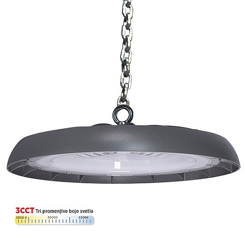 Svetiljka siva 300W 3CCT 3000/4000/6500K IP65 6KV LED UFO M460300-S6-CCT