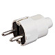 Utikač beli PVC 16A 250V dvopolni ravni, sa kontaktom za uzemljenje PM-301-W Mitea Electric