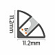 Aluminijumski profil za LED trake tamno sivi ugaoni 11.2x11.2x2000mm set sa difuzorom M603-GR