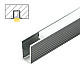 Aluminijumski profil za LED trake tamno sivi 6.4x9x2000mm ugradni sa difuzorom 2m MA6490-GR Mitea Lighting