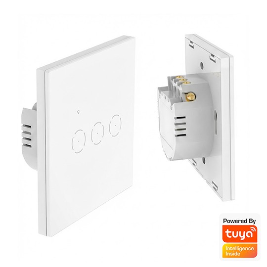 Prekidač beli TOUCH pametni WiFi smart breaker 10A 2.4GHZ MS-701-3-W II Mitea Smart