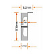 Aluminijumski profil za LED trake sivi 8.2x17.6x2000mm ugradni sa difuzerom 2m MA6490-2