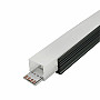 Aluminijumski profil za LED trake crni nadgradni set sa difuzorom IP65 13x17.7x2000mm MA505-C-FS