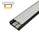 Aluminijumski profil za LED trake crni nadgradni set sa difuzorom 10x30x2000mm M3010-C