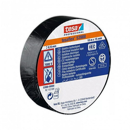 Izolir SPVC traka crna 10mx15mm Tesa