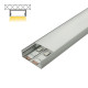 Aluminijumski profil za LED trake sivi nadgradni set sa difuzorom 10x40x2000mm M4010