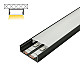Aluminijumski profil za LED trake crni nadgradni set sa difuzorom 10x40x2000mm M4010-C