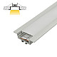 Aluminijumski profil za LED trake beli ugradni set sa difuzorom i žabicama 13.5x42x2000mm M3010-UZ-W